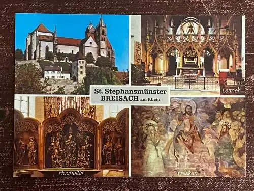 [Echtfotokarte farbig] St. Stephansmünster Breisach am Rhein. 