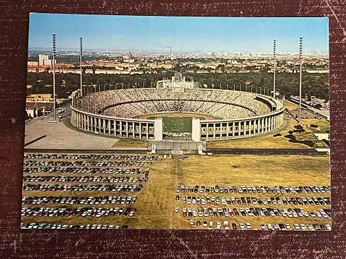 [Echtfotokarte farbig] Berlin Olympiastadion. 