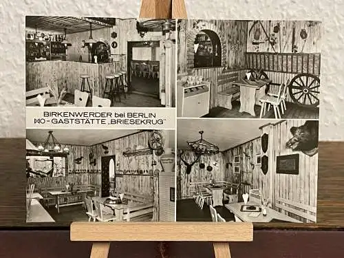 [Echtfotokarte schwarz/weiß] Birkenwerder bei Berlin
HO Gaststätte "Briesekrug". 