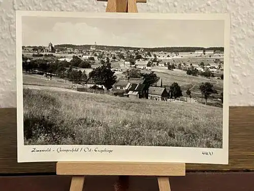 [Echtfotokarte schwarz/weiß] Zinnwald - Georgenfeld Ost Erzgebirge. 