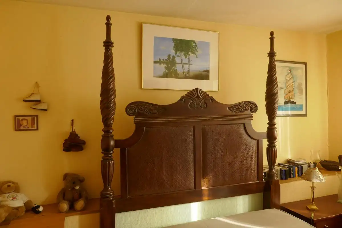 Himmelbett Doppelbett Kolonial viktorianisch anglo-indisch Planters Regency 14