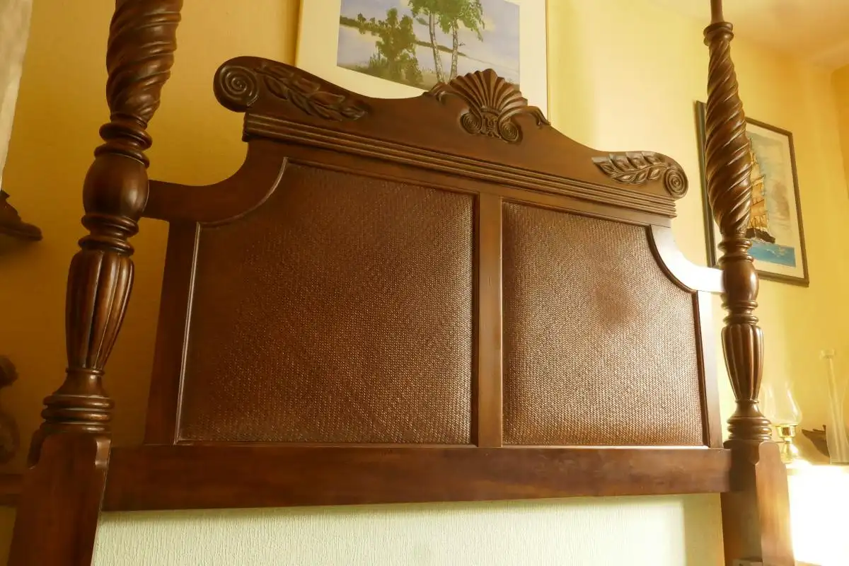 Himmelbett Doppelbett Kolonial viktorianisch anglo-indisch Planters Regency 2