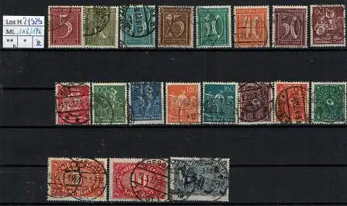 Deutsches Reich 1920 Nr 158/76 Gestempelt (Posten)