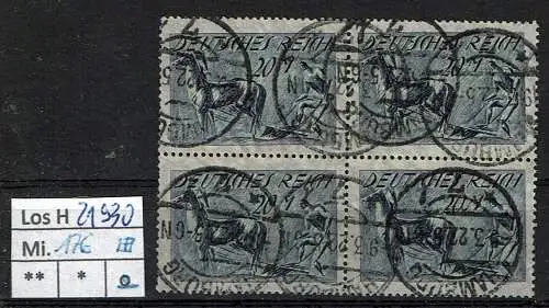 Deutsches Reich 1920 Nr 176 b Gestempelt (Posten)