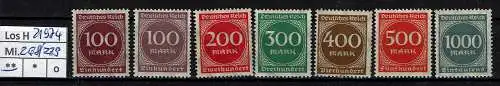 Deutsches Reich 1923 Nr Mi. 268/73 Postfrisch / **