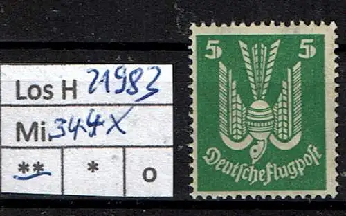 Deutsches Reich 1924 Nr Mi. 344 x Postfrisch / **