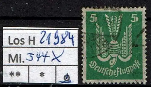 Deutsches Reich 1924 Nr Mi. 344 x Gestempelt (Posten)