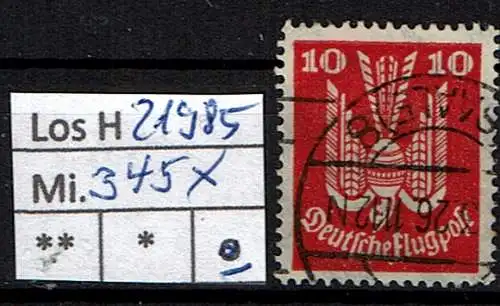 Deutsches Reich 1924 Nr Mi. 345 Gestempelt (Posten)
