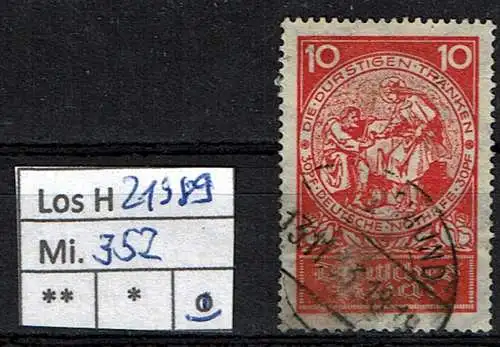Deutsches Reich 1924 Nr Mi. 352 Gestempelt (Posten)