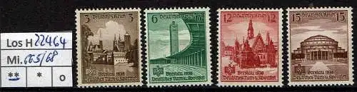 Deutsches Reich 1938 Nr Mi. 665/68 Postfrisch / **