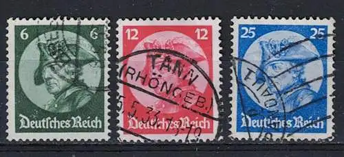 Deutsches Reich Nur Hauptgebiet 1933 Nr 479/81 Gestempelt (Posten)
