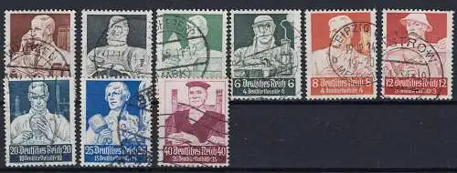 Deutsches Reich Nur Hauptgebiet 1934 Nr 556/64 Gestempelt (Posten)