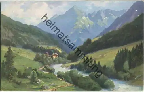 Rosshag mit Tristner - Zillertal - Künstlerkarte M. Baumgartner - Verlag Andreas Binder Zell