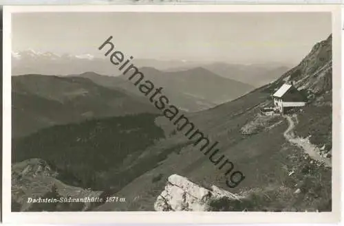 Dachsteinsüdwandhütte - Foto-Ansichtskarte - Verlag P. Ledermann Wien 1939