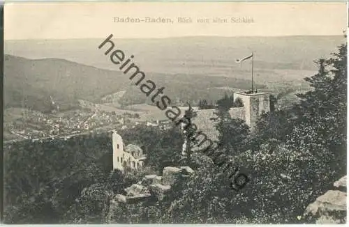 Baden-Baden - Blick vom alten Schloss - Verlag Gebr. Metz Tübingen