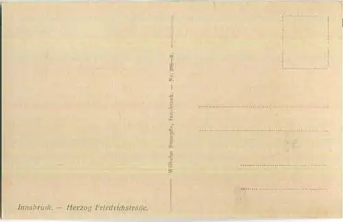 Innsbruck - Herzog Friedrichstrasse - Künstlerkarte E. F. Hofecker - Verlag Wilhelm Stempfle Innsbruck 20er Jahre