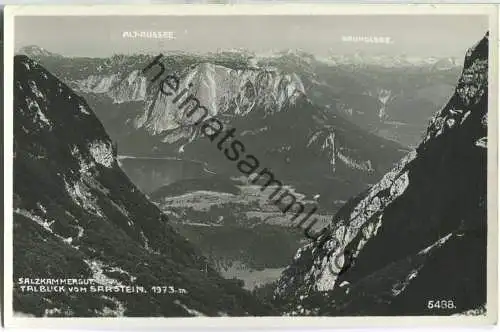 Talblick vom Sarstein - Foto-Ansichtskarte - Verlag F. E. Brandt Gmunden 1937