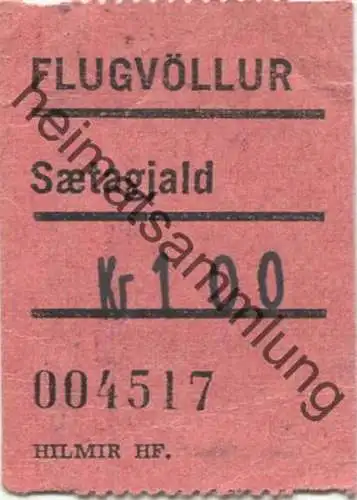 Island - Flugvöllur Saetagjald - Flughafen Sitzplatzgebühr