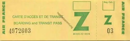 Boarding and Transit Pass - Air France