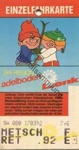 Schweiz - Ski-Region Adelboden Lenk - Einzelfahrkarte