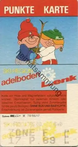 Schweiz - Ski-Region Adelboden Lenk - Punkte-Karte