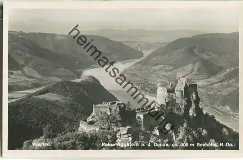 Ruine Aggstein an der Donau - Foto-Ansichtskarte - Verlag P. Ledermann Wien