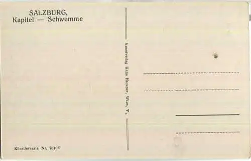 Salzburg - Kapitelschwemme - Künstlerkarte - Verlag Hans Hausener Wien
