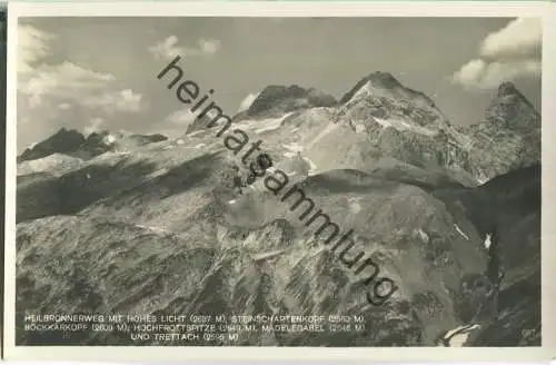 Heilbronnerweg mit Hohes Licht - Steinschartenkopf - Trettach - Foto-Ansichtskarte - Verlag L. Pfleghaar Sonthofen