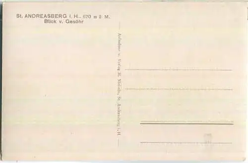 St. Andreasberg - Blick vom Gesöhr - Verlag H. Niebur St. Andreasberg