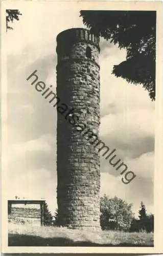 Turm auf dem Adlersberg - Foto-Ansichtskarte - Verlag Photo-Dörr Schleusingen 50er Jahre