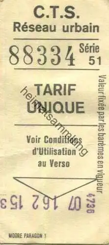 Frankreich - Strasbourg - Fahrkarte Tarif unique