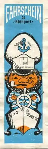 Deutschland - Schwerin - de Klönpott - Fahrschein 1989