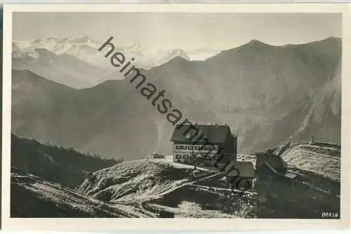 Rotwandhaus gegen Sonnwendjoch und Grossvenediger - Foto-AK - Verlag H. Heckmair Bayrischzell