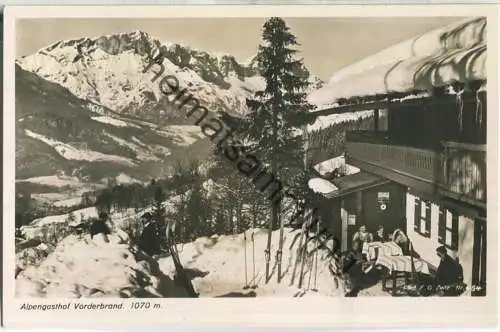 Alpengasthof Vorderbrand - Foto-Ansichtskarte - Verlag F. G. Zeitz Königsee
