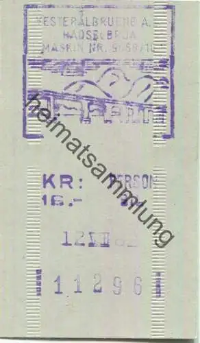 Norwegen - Vesteralen - Brücken-Maut - Person 1982 - KR. 16.-