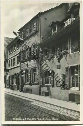 Heidelberg - Gasthaus Roter Ochse - Foto-Ansichtskarte ohne Verlagsangabe