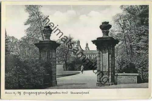 Bonn - Eingang zum Hofgarten und Universität - Verlag Schöning & Co Lübeck