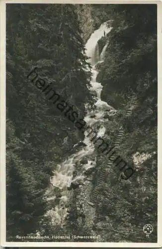 Höllental - Ravennaschlucht - Foto-Ansichtskarte - Verlag Chr. Franz Titisee