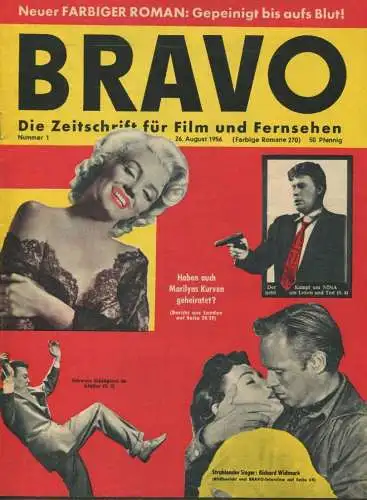 Deutschland - BRAVO - Die Zeitschrift für Film und Fernsehen - Nummer 1 26. August 1956 - Original