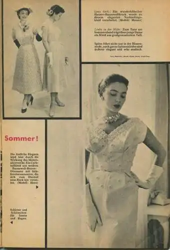 Deutschland - Libelle - Wochenschrift - 5. Jahrgang August 1954 - 64 Seiten - Mode - Strickmuster etc.