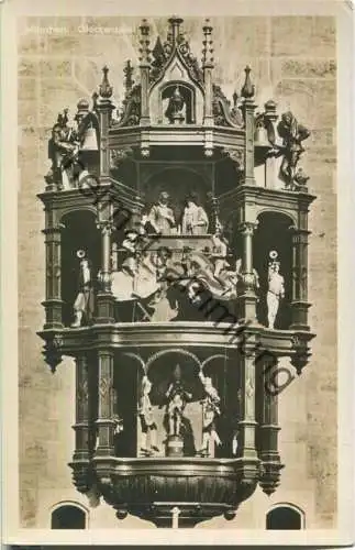 München - Glockenspiel - Foto-Ansichtskarte - Verlag A. Lengauer München