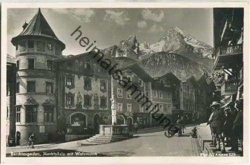 Berchtesgaden - Marktplatz mit Watzmann - Foto-Ansichtskarte - Verlag L. Ammon Schönau