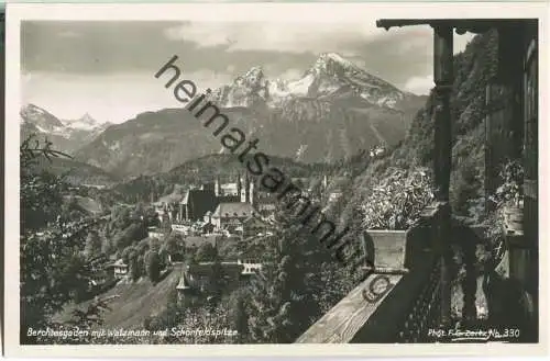 Berchtesgaden - Watzmann - Schönfeldspitze - Foto-Ansichtskarte - Verlag F. G. Zeitz Königssee