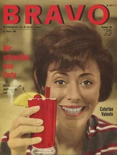 Deutschland - Bravo mit Fernsehprogramm und vieles mehr Nummer 30 September 1964 - 48 Seiten mit vielen Abbildungen