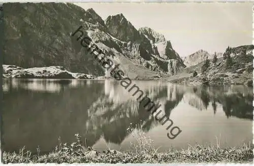 Engelberg - Trübsee mit Hanghorn und Hutstock - Foto-Ansichtskarte - Verlag E. Goetz Luzern