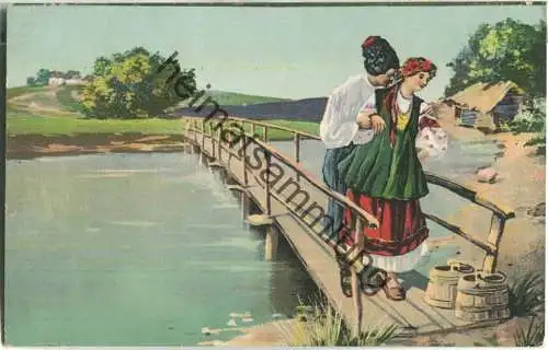 Widoki i typy Ukrainy - Paar auf einer Brücke - Nr. 126