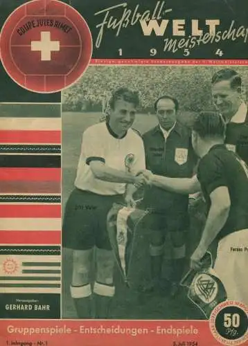 Deutschland - Sonderausgabe Fussball Weltmeisterschaft 1954 - Herausgeber Gerhard Bahr - 32 Seiten mit vielen Abbildunge