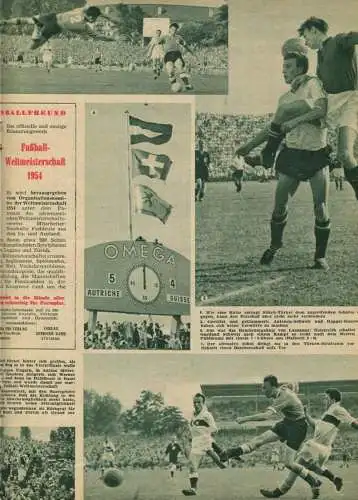 Deutschland - Sonderausgabe Fussball Weltmeisterschaft 1954 - Herausgeber Gerhard Bahr - 32 Seiten mit vielen Abbildunge