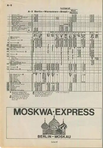 Deutschland - DR Deutsche Reichsbahn - Kursbuch Ausland 1990-1991 - 224 Seiten