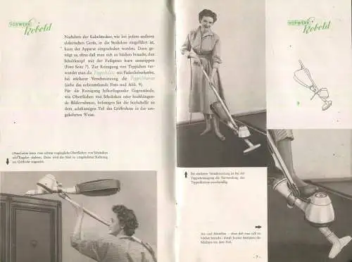 Vorwerk - Kobold - Gebrauchsanweisung - 28 Seiten mit vielen Abbildungen 1956